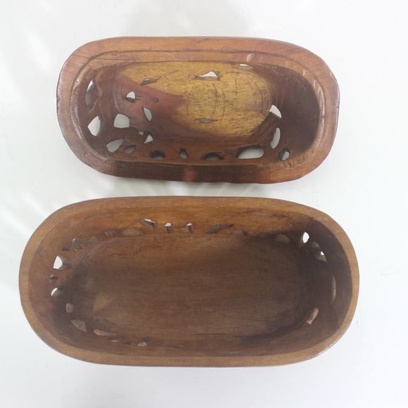 Vintage Carved Wood Box with Lid, Hand Carved African Safari Animals, Handmade - Picture 7 of 9